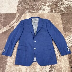 SuitSupply Blazer Mens 44R Blue Wool Jacket Super 110s Vitale Barberis Canonico